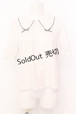 画像1: Honey Cinnamon / はしごレースブラウス F シロ×クロ O-25-07-18-023-LO-BL-OW-OS