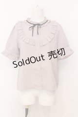 evelyn / Uフリルブラウス  ピンク O-25-07-18-028-LO-BL-OW-OS