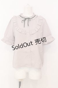evelyn / Uフリルブラウス  ピンク O-25-07-18-028-LO-BL-OW-OS
