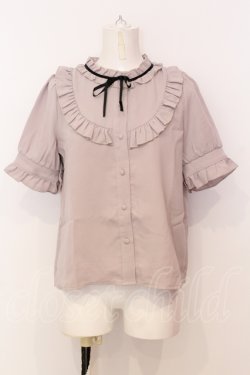画像1: evelyn / Uフリルブラウス  ピンク O-25-07-18-028-LO-BL-OW-OS