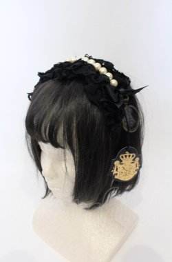 画像1: ALICE and the PIRATES / Milky Rail Train ネルラヘッドドレスカチューシャ  クロ O-25-07-19-042-PA-AC-IG-OS