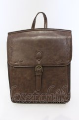 axes femme / 金具使いフラップリュック  ブラウン O-25-07-19-061-AX-BG-OW-ZT-K024