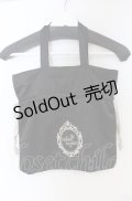 an another angelus / ロゴ刺繍サテントートバッグ  クロ O-25-07-19-062-CA-BG-OW-ZT0722F