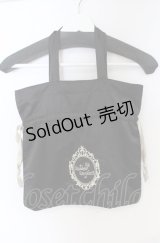 an another angelus / ロゴ刺繍サテントートバッグ  クロ O-25-07-19-062-CA-BG-OW-ZT0722F