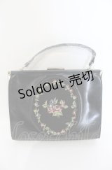 an another angelus / 花刺繍フレームハンドバッグ  クロ O-25-07-19-063-CA-BG-OW-OS