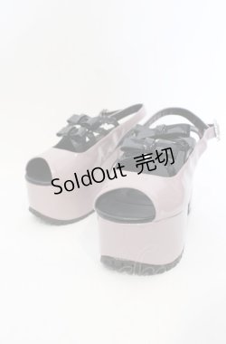 画像1: DearMyLove / ダブルクロスリボンサンダル 24.0ｃｍ ピンク×クロ O-25-07-19-065-EL-SH-OW-ZT087