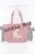 Maison de FLEUR / HEARTSLABYUL/サイドリボントートバッグ  アカ O-25-07-19-070-LO-BG-IG-ZT-K024
