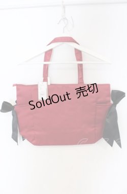 画像2: Maison de FLEUR / HEARTSLABYUL/サイドリボントートバッグ  アカ O-25-07-19-070-LO-BG-IG-ZT-K024