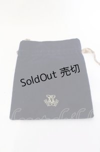 Scent Of Varo / ロゴマーク刺繍巾着  ネイビー O-25-07-19-078-LO-ZA-IG-ZT0722F