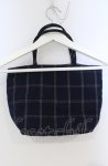 画像2: Maison de FLEUR / チュールチェックトートバッグ  ネイビー O-25-07-19-079-LO-BG-IG-ZTK024 (2)