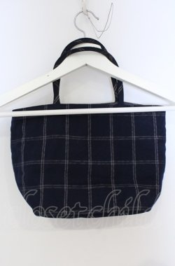 画像2: Maison de FLEUR / チュールチェックトートバッグ  ネイビー O-25-07-19-079-LO-BG-IG-OS