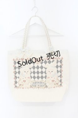 画像1: Enchantlic Enchantilly / 【スペシャルバージョン】不思議の国のQueen cat大きめトートバッグ   O-25-07-19-082-LO-BG-IG-ZT-K012