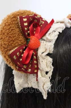 画像3: LOUIS LOVER（海外ロリィタ） / もこもこテディベアレース カチューシャ  ブラウン O-25-07-19-091-LO-AC-IG-OS