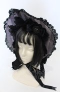 ALICE and the PIRATES / Rosy night’s Masquerade柄ボンネット  パープル O-25-07-19-011-PA-AC-IG-OS