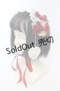 BABY,THE STARS SHINE BRIGHT / プリンセスドロップヘッドドレス  えんじ×シロ O-25-07-19-014-BA-AC-IG-OS