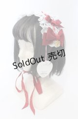 BABY,THE STARS SHINE BRIGHT / プリンセスドロップヘッドドレス  えんじ×シロ O-25-07-19-014-BA-AC-IG-OS