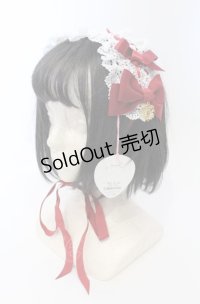 BABY,THE STARS SHINE BRIGHT / プリンセスドロップヘッドドレス  えんじ×シロ O-25-07-19-014-BA-AC-IG-OS