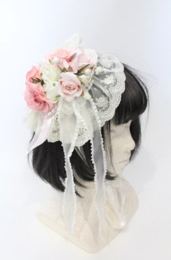 画像2: BABY,THE STARS SHINE BRIGHT / マイアの花の天使ヘッドドレス  オフ×ピンク O-25-07-19-018-BA-AC-IG-OS