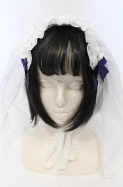 画像2: Angelic Pretty / シスターベールヘッドドレス  シロ×ネイビー O-25-07-19-019-AP-AC-IG-OS