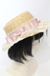 画像3: ALICE and the PIRATES / ベルスーズカンカン帽  ナチュラル×ピンク O-25-07-19-025-PA-AC-IG-ZTK011 (3)