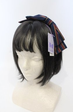 画像1: Angelic Pretty / Pretty Schoolカチューシャ  ネイビー O-25-07-19-030-AP-AC-IG-OS
