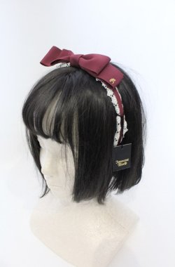 画像1: Innocent World / ミニバラレースカチューシャ  えんじ O-25-07-19-039-IW-AC-IG-OS