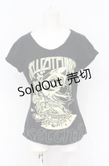 HELL CAT PUNKS / シャークptTシャツ S ブラック O-25-07-21-039-PU-TO-OW-OS
