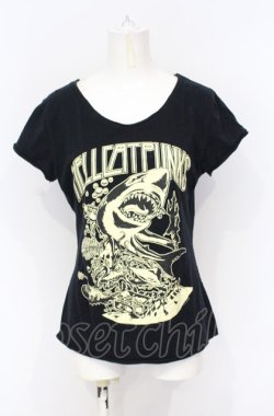画像1: HELL CAT PUNKS / シャークptTシャツ S ブラック O-25-07-21-039-PU-TO-OW-OS