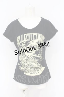 画像1: HELL CAT PUNKS / シャークptTシャツ S ブラック O-25-07-21-039-PU-TO-OW-OS