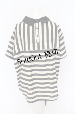 画像3: HELL CAT PUNKS / ボーダーシャツ F アイボリー×ブラック O-25-07-21-040-PU-TO-OW-ZT091