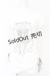 PEACE NOW / ラメプリントドロストカットソー M ホワイト O-25-07-21-041-PU-TO-OW-OS