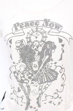 画像2: PEACE NOW / ラメプリントドロストカットソー M ホワイト O-25-07-21-041-PU-TO-OW-OS
