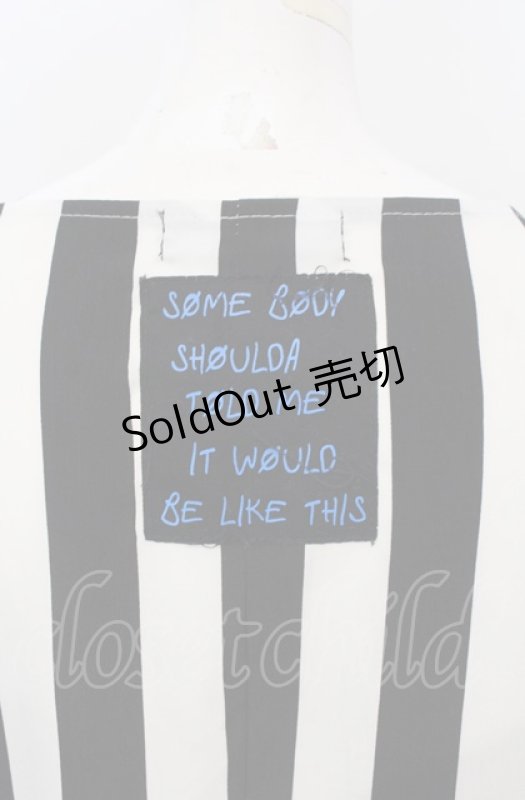 画像4: HELL CAT PUNKS / ストライプビッグTワンピ F ブラック×ホワイト O-25-07-21-044-PU-OP-OW-ZT083 (4)