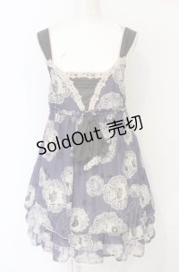 axes femme / 童話柄キャミチュニ M パープル O-25-07-21-045-AX-TO-OW-OS