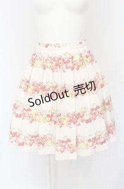 画像1: Emily Temple cute / レース＆フラワーコサージュスカート  薄ピンク O-25-07-21-054-ET-SK-IG-OS