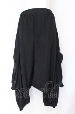 画像1: Deorart / 【Deorart 百奇夜行】ボックスパーツ・サルエルパンツ M ブラック O-25-07-21-058-PU-PA-OW-OS