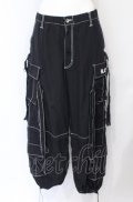 REFLEM / 2WAYワイドナイロンカーゴパンツ F ブラック O-25-07-21-059-PU-PA-OW-OS