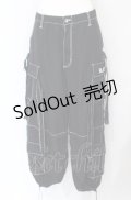 REFLEM / 2WAYワイドナイロンカーゴパンツ F ブラック O-25-07-21-059-PU-PA-OW-OS