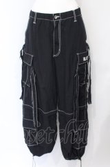 REFLEM / 2WAYワイドナイロンカーゴパンツ F ブラック O-25-07-21-059-PU-PA-OW-OS