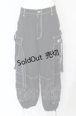 画像1: REFLEM / 2WAYワイドナイロンカーゴパンツ F ブラック O-25-07-21-059-PU-PA-OW-OS