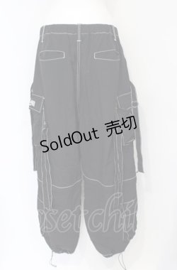 画像2: REFLEM / 2WAYワイドナイロンカーゴパンツ F ブラック O-25-07-21-059-PU-PA-OW-OS