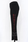 画像2: Qutie Frash / サイドレースアップフレアパンツ  ブラックｘレッド O-25-07-21-060-QU-TO-YM-ZT084 (2)