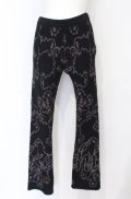 HYSTERIC GLAMOUR / FIRE BEAR柄ジャカード ニットパンツ  ブラック O-25-07-21-061-PU-PA-OW-OS