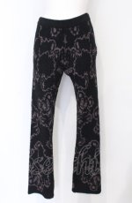 画像1: HYSTERIC GLAMOUR / FIRE BEAR柄ジャカード ニットパンツ  ブラック O-25-07-21-061-PU-PA-OW-ZT064 (1)