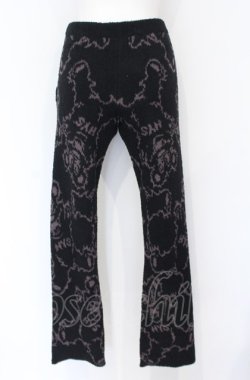 画像2: HYSTERIC GLAMOUR / FIRE BEAR柄ジャカード ニットパンツ  ブラック O-25-07-21-061-PU-PA-OW-OS