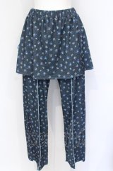 Candy Stripper / DRESSED UP FLOWER SKIRT PANTS　スカートパンツ 公式展開ブラック（緑みのある黒） F O-25-07-21-062-PU-PA-OW-OS