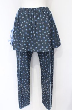 画像3: Candy Stripper / DRESSED UP FLOWER SKIRT PANTS　スカートパンツ 公式展開ブラック（緑みのある黒） F O-25-07-21-062-PU-PA-OW-OS