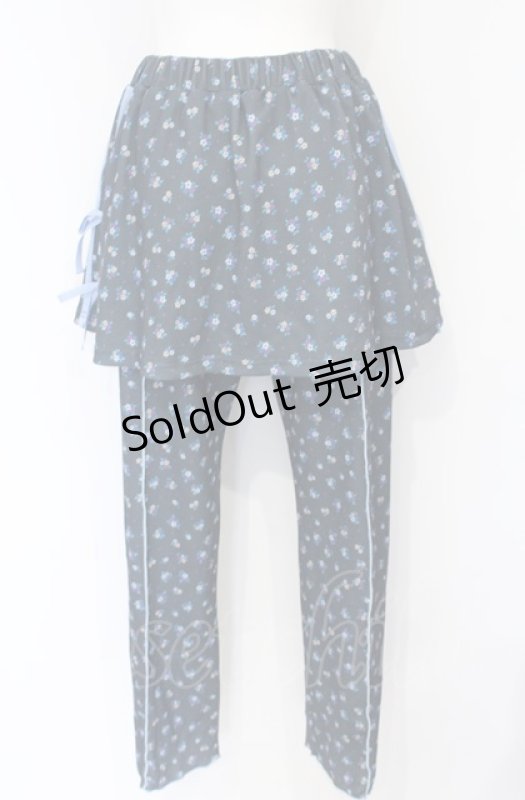 画像3: Candy Stripper / DRESSED UP FLOWER SKIRT PANTS　スカートパンツ 公式展開ブラック（緑みのある黒） F O-25-07-21-062-PU-PA-OW-ZT396 (3)