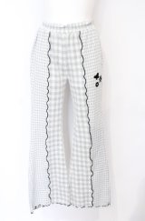 Candy Stripper / GINGHAM FLARE PANTS 2 ライトグレー O-25-07-21-063-PU-PA-OW-OS