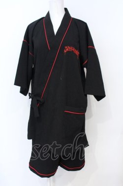 画像1: Grrr the Lipper / ≪赫夏≫甚平 F ブラック×レッド O-25-07-21-064-PU-TO-OW-OS